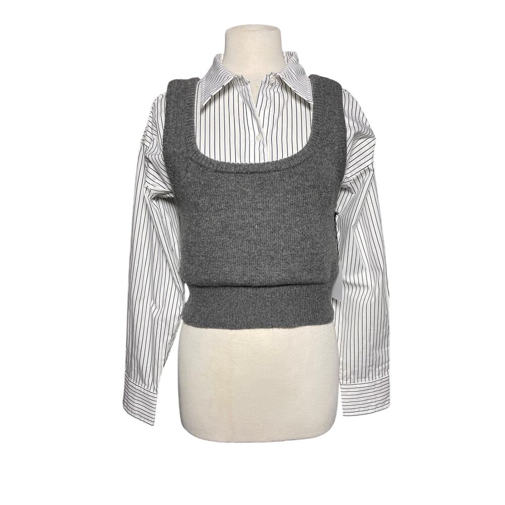 NWT ASTR THE LABEL Women’s Guinevere Layered Striped Long Sleeve Top - Picture 3 of 6